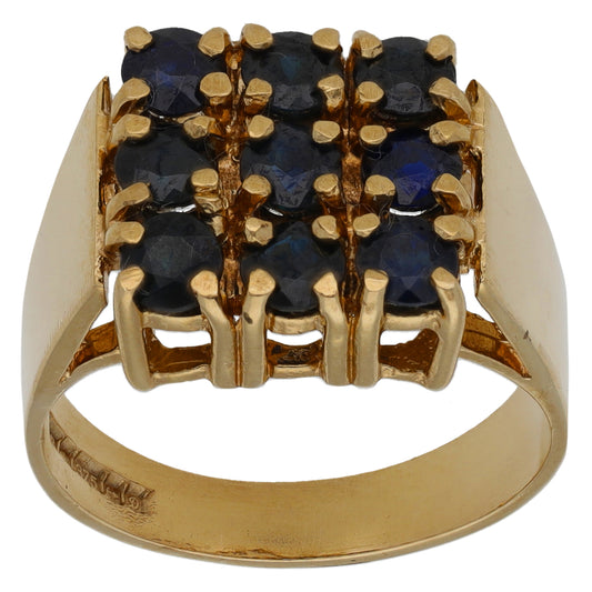 9ct Gold Sapphire Dress/Cocktail Ring Size O