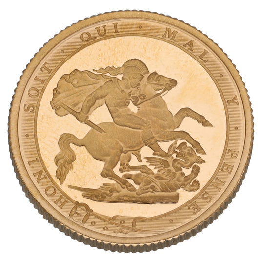 22ct Gold Queen Elizabeth II The Piedfort Sovereign 2017