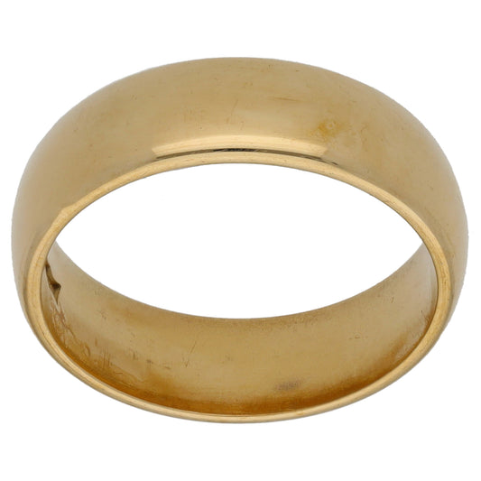 9ct Gold Plain Wedding Ring Size N