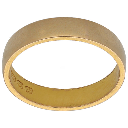 22ct Gold Plain Wedding Ring Size R