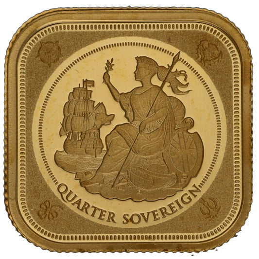 22ct Gold Queen Elizabeth II Quarter Sovereign Coin 2019