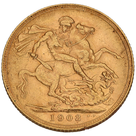22ct Gold King Edward VII Full Sovereign Coin 1903