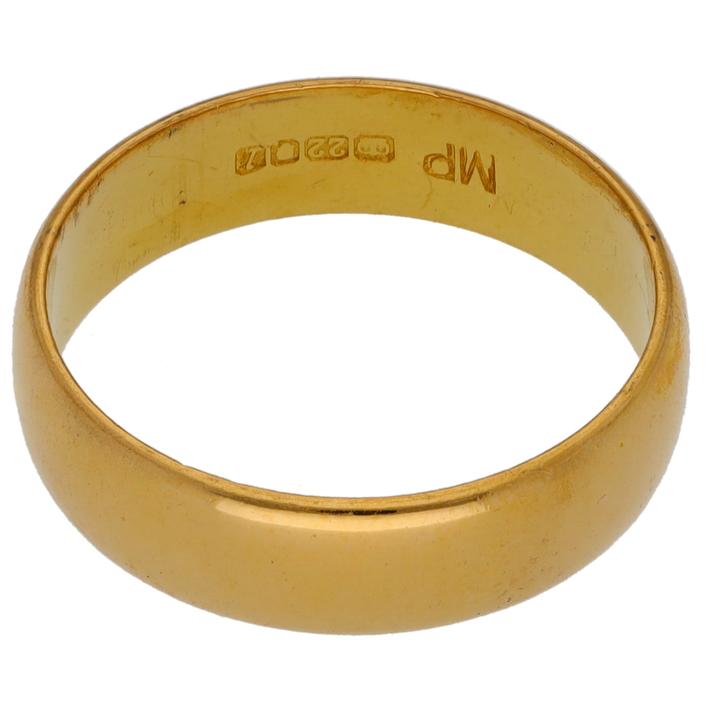 22ct Gold Plain Wedding Ring Size O