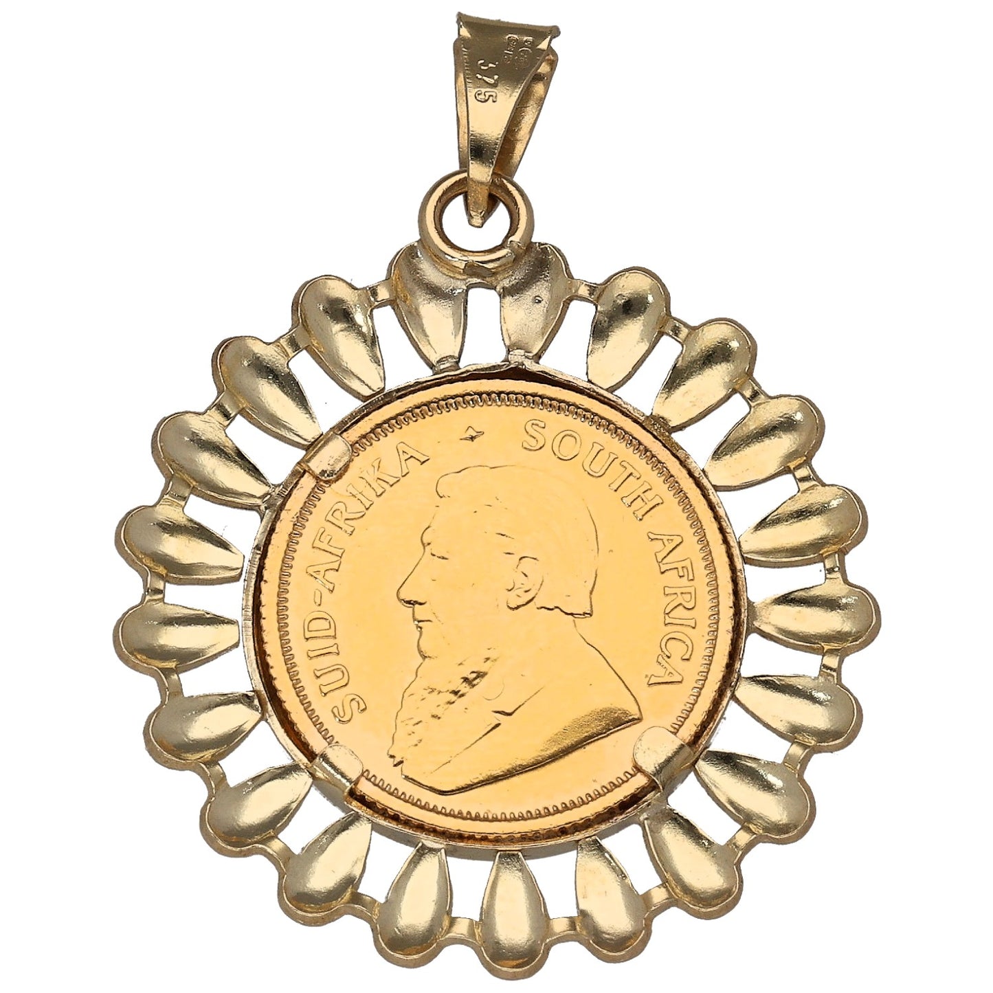9ct Gold 1/10 Oz Krugerrand Coin Pendant