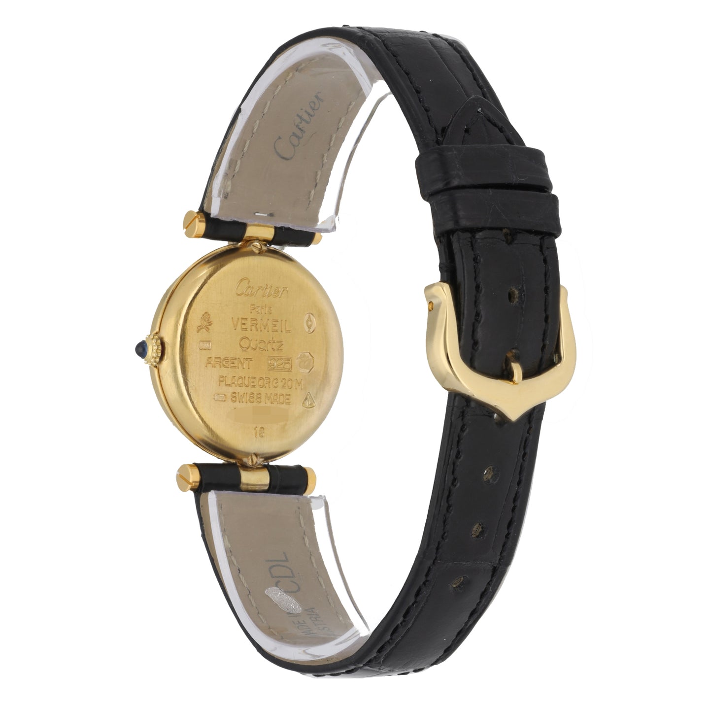 Cartier Vermeil 25mm Gold Plated Watch