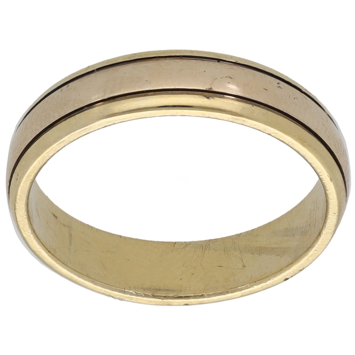 9ct Gold Patterned Wedding Ring Size S