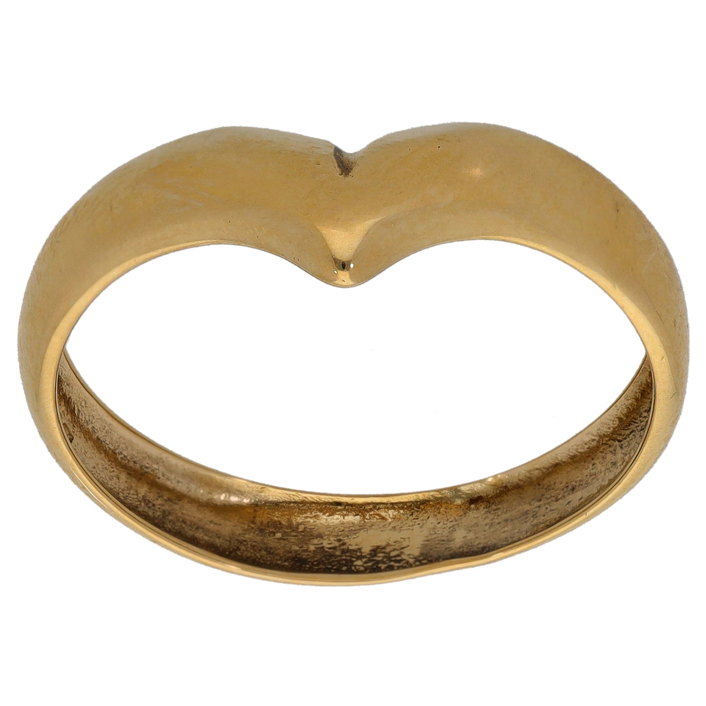 9ct Gold Wishbone Ring Size S