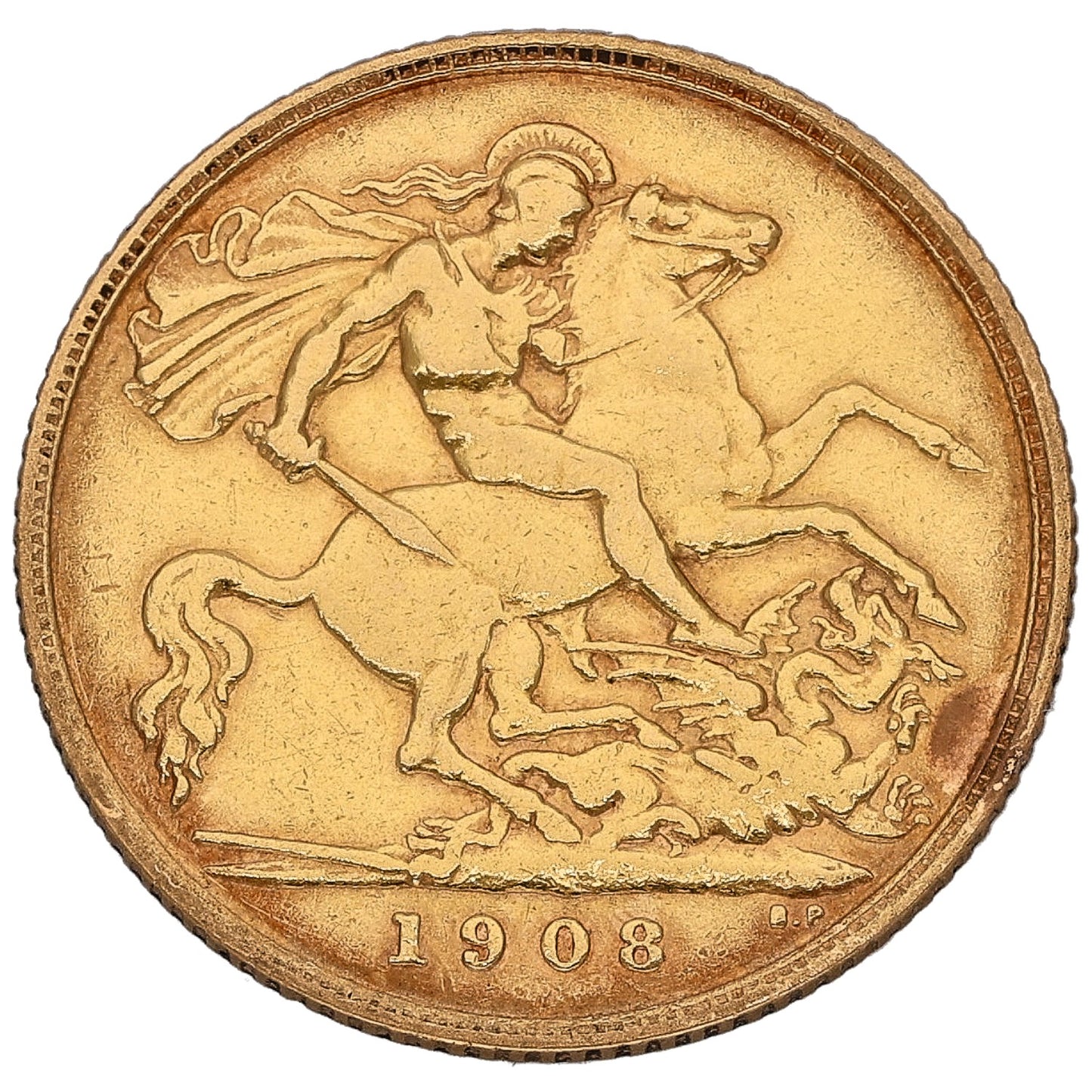 22ct Gold King Edward VII Half Sovereign Coin 1908