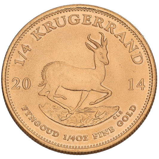 22ct Gold 1/4 OZ Krugerrand Coin 2014
