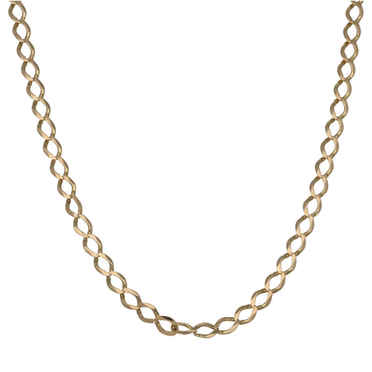 9ct Gold Curb Chain 22"