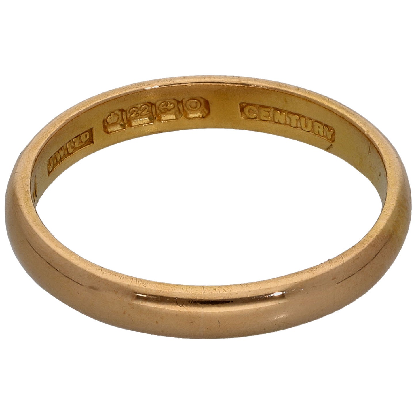22ct Gold Plain Wedding Ring Size O