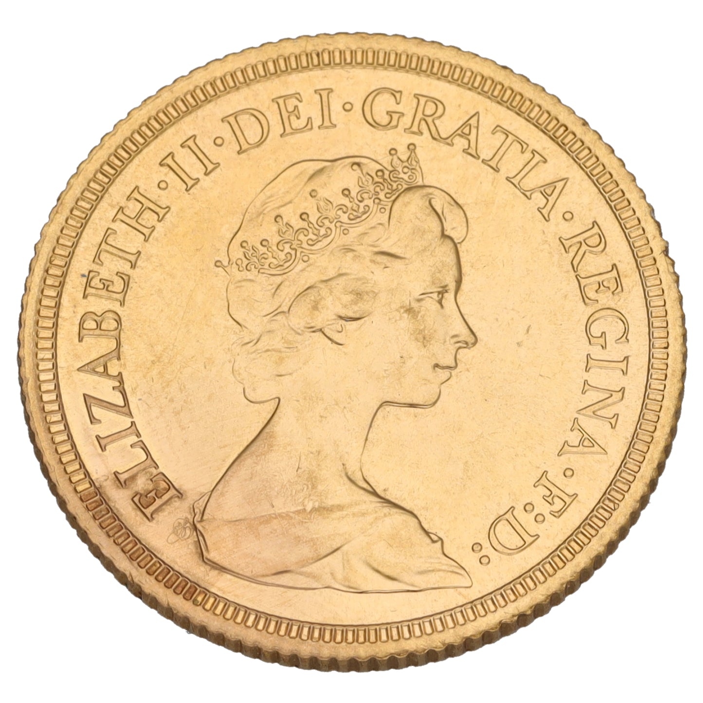 22ct Gold Queen Elizabeth II Full Sovereign Coin 1980
