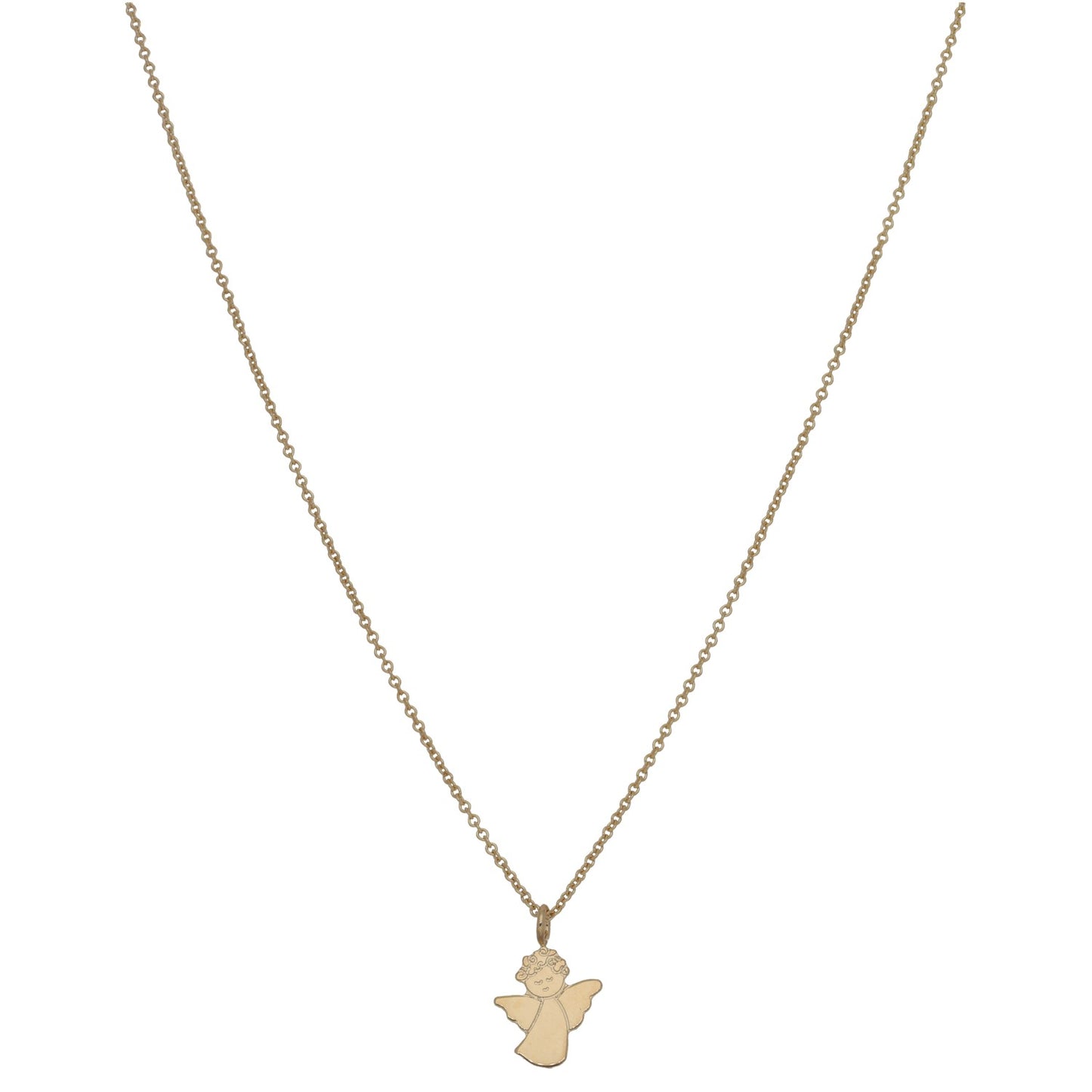 New 9ct Gold Cherub Necklace 16"