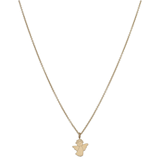 New 9ct Gold Cherub Necklace 16"