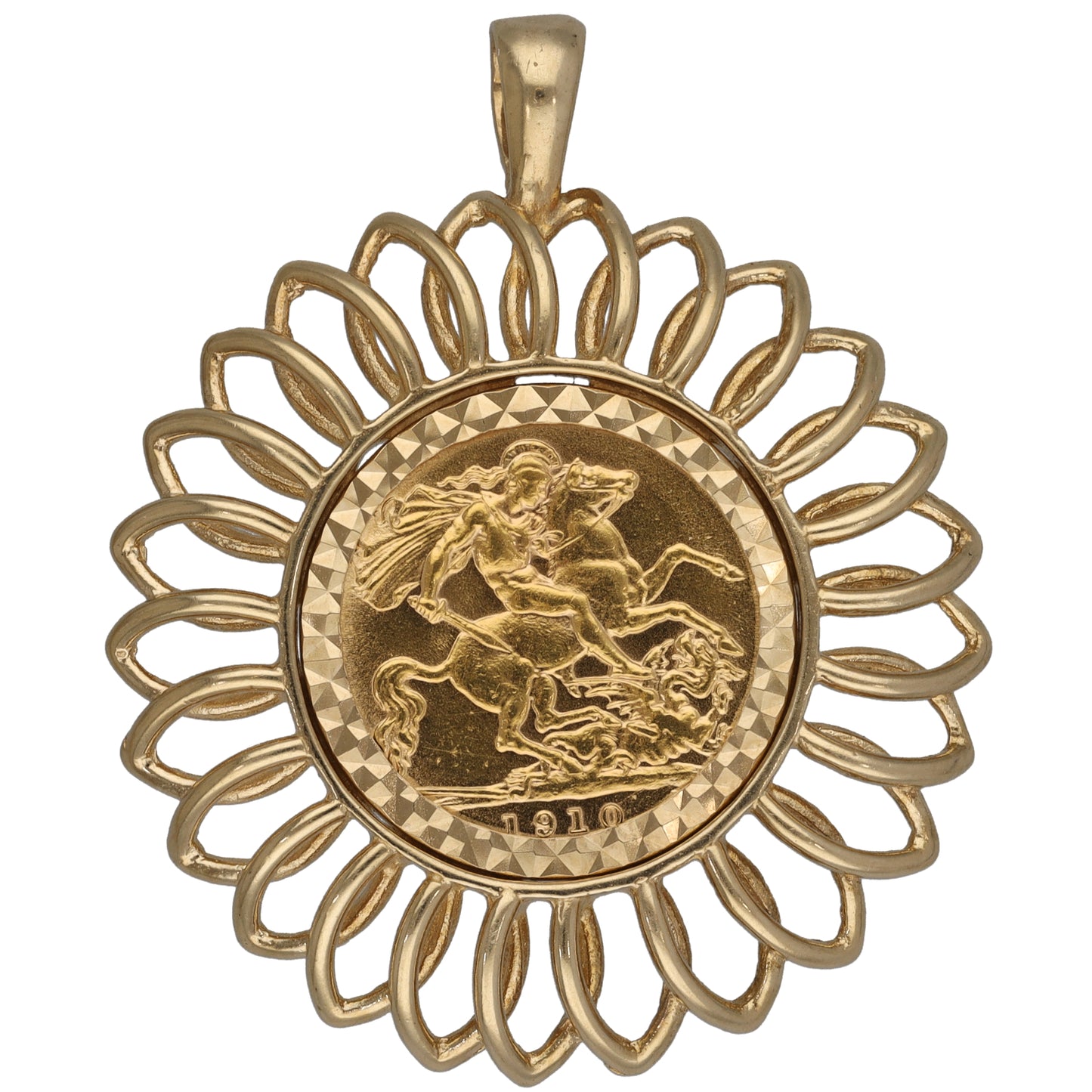 9ct Gold Half Sovereign Coin Pendant