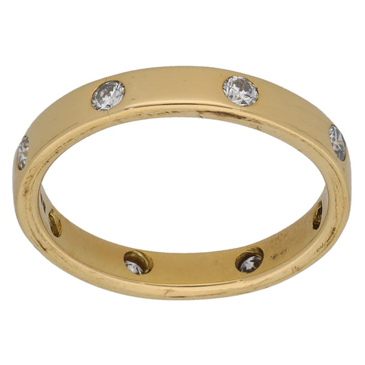 18ct Gold 0.24ct Diamond Eternity Ring Size L