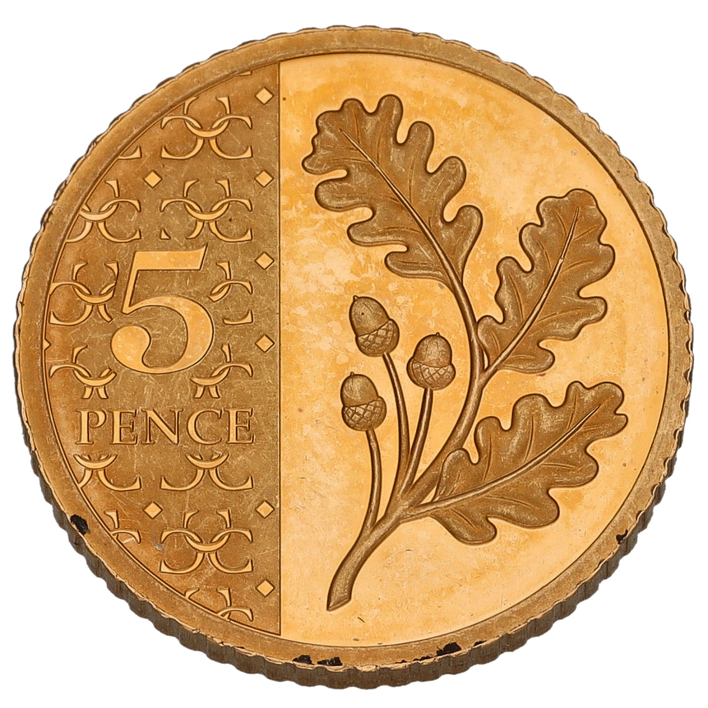22ct Gold King Charles III 5 Pence Coin 2024