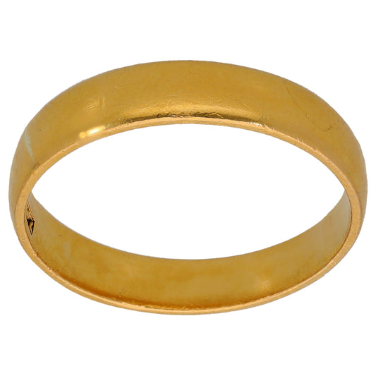 22ct Gold Plain Wedding Ring Size U