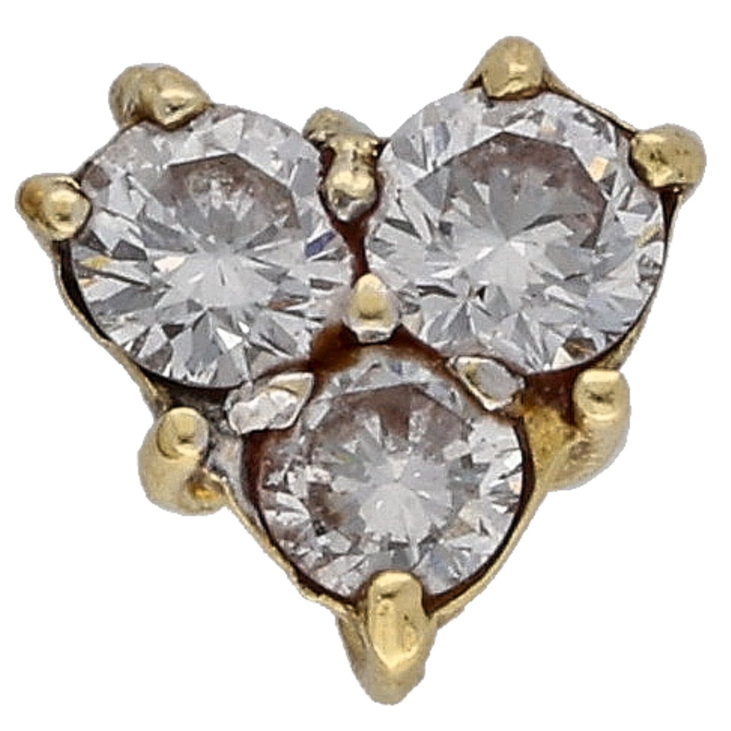 9ct Gold 0.30ct Diamond Three Stone Pendant