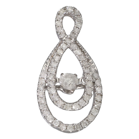 9ct White Gold 0.36ct Diamond Dress/Cocktail Pendant