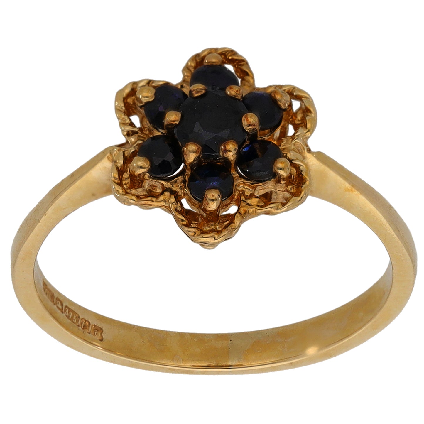 9ct Gold Sapphire Dress/Cocktail Ring Size N