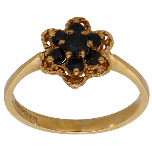 9ct Gold Sapphire Dress/Cocktail Ring Size N