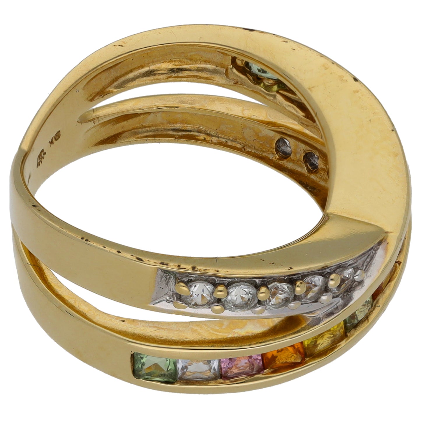 9ct Gold Sapphire Dress/Cocktail Ring Size M