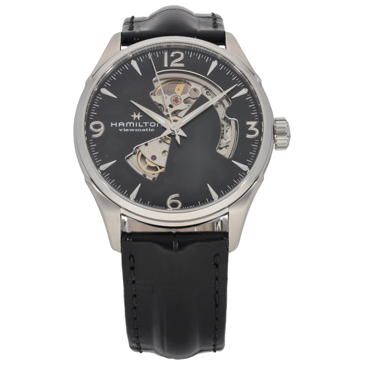 Hamilton Jazzmaster Open Heart H327050 42mm Stainless Steel Watch 