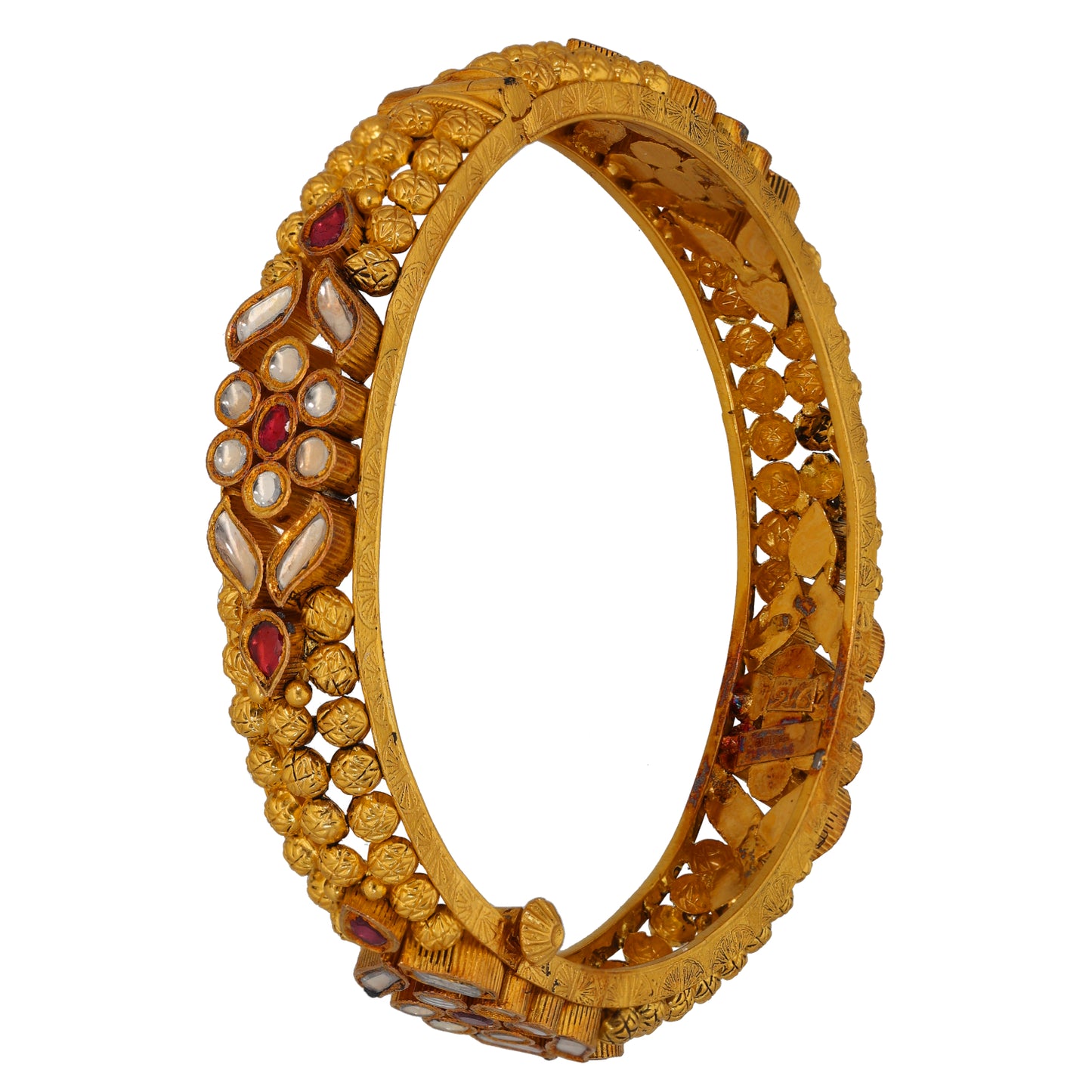22ct Gold Imitation Hinged/Clasp Bangle