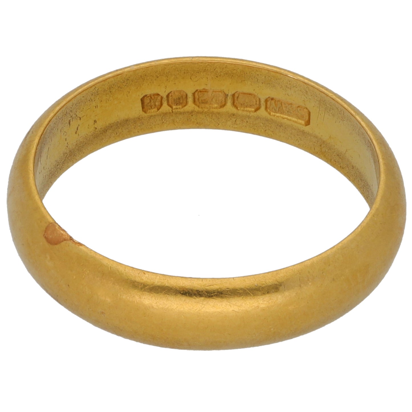22ct Gold Plain Wedding Ring Size O