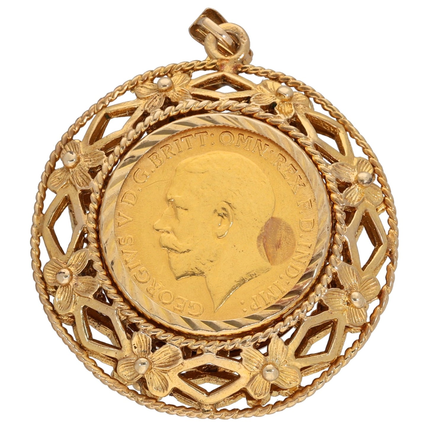 9ct Gold Half Sovereign Coin Pendant