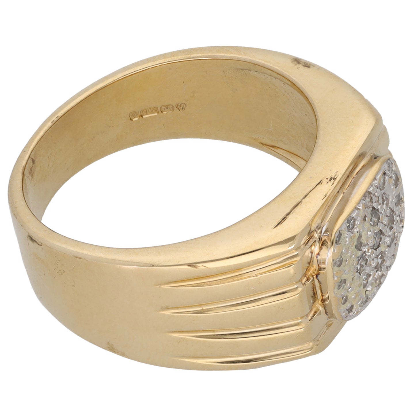 9ct Gold 0.25ct Diamond Dress/Cocktail Ring Size Q