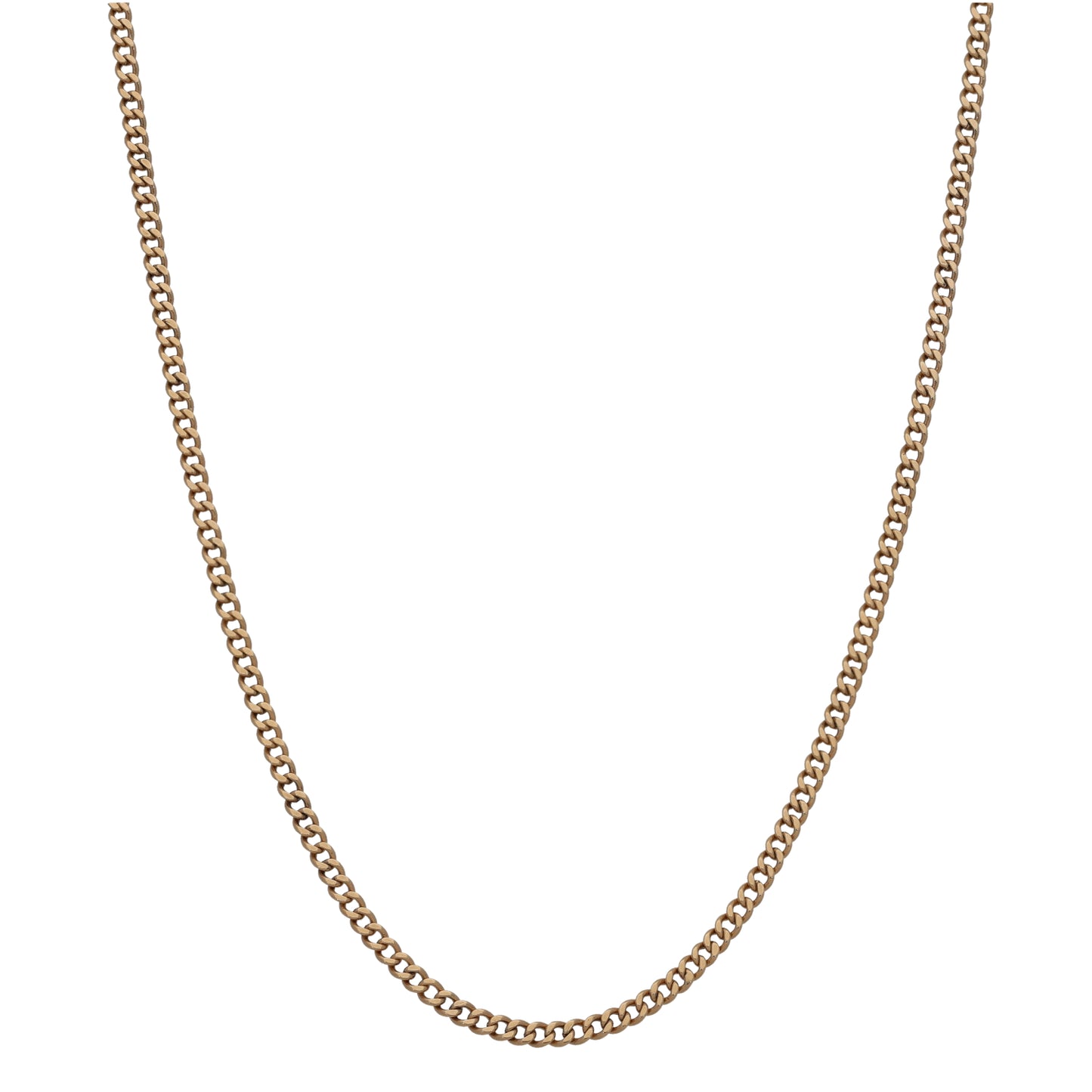 9ct Gold Curb Chain 18"