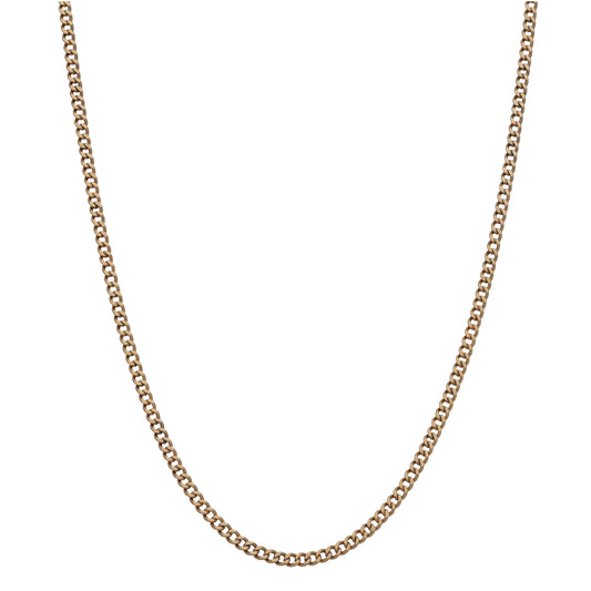 9ct Gold Curb Chain 18"