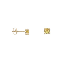 Load image into Gallery viewer, 9ct Gold Yellow Cubic Zirconia Stud Earrings
