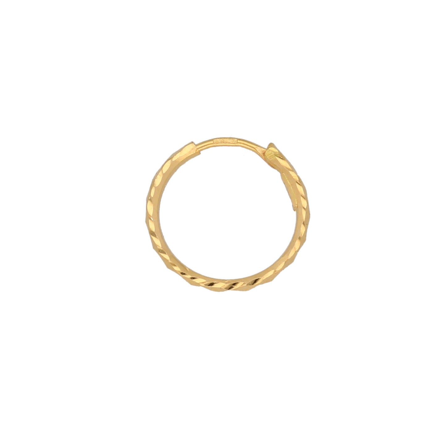 22ct Gold Fancy Plain Nose Ring 10mm
