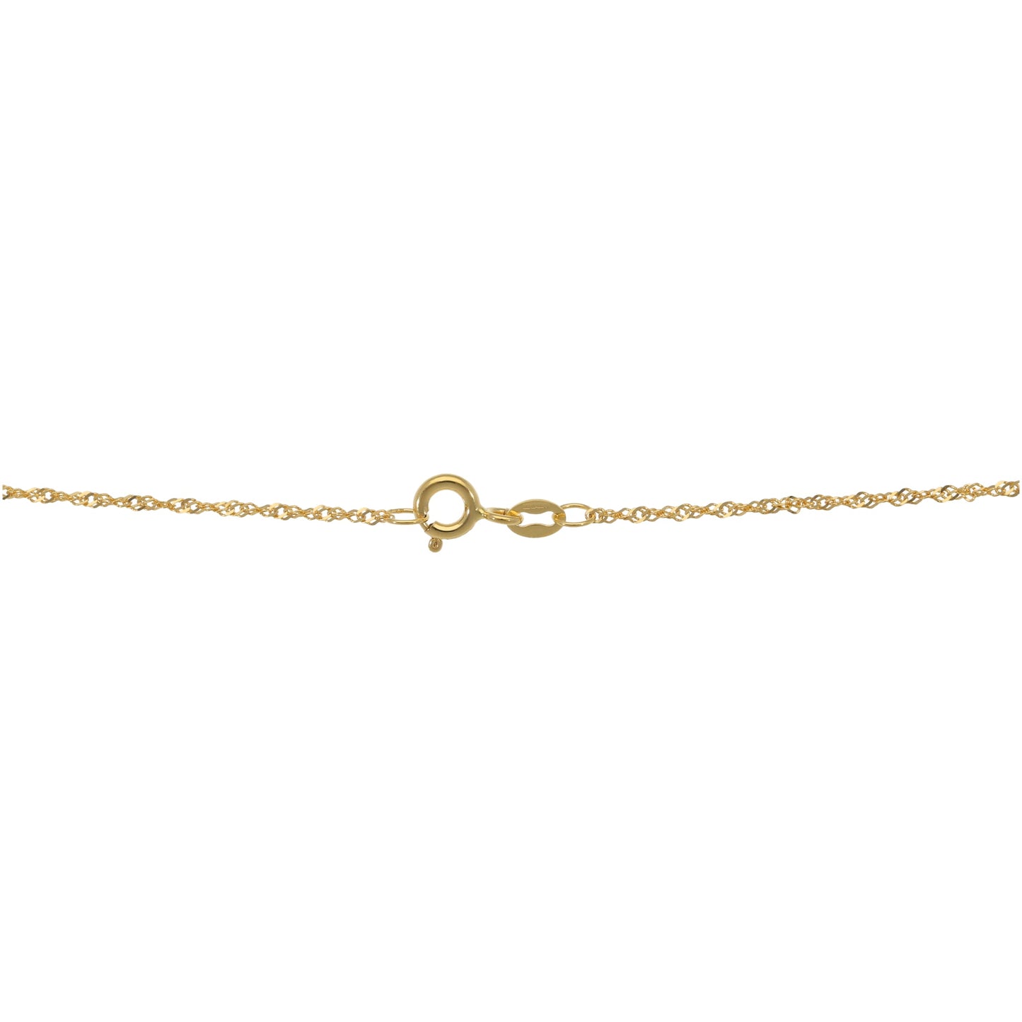 22ct Gold Plain Ripple Chain Necklace - 16"