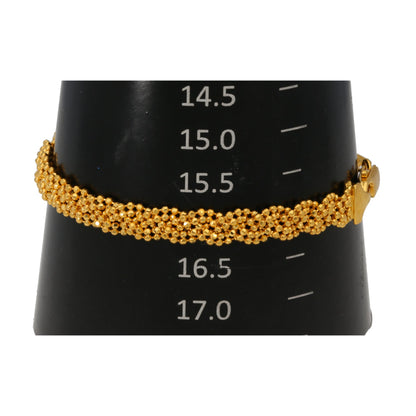 22ct Gold Ribbon Bracelet - 16cm