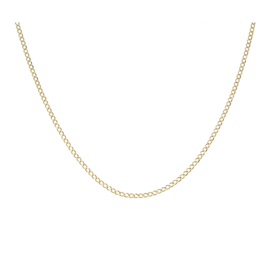 14ct Gold Curb Kids Chain - 14"