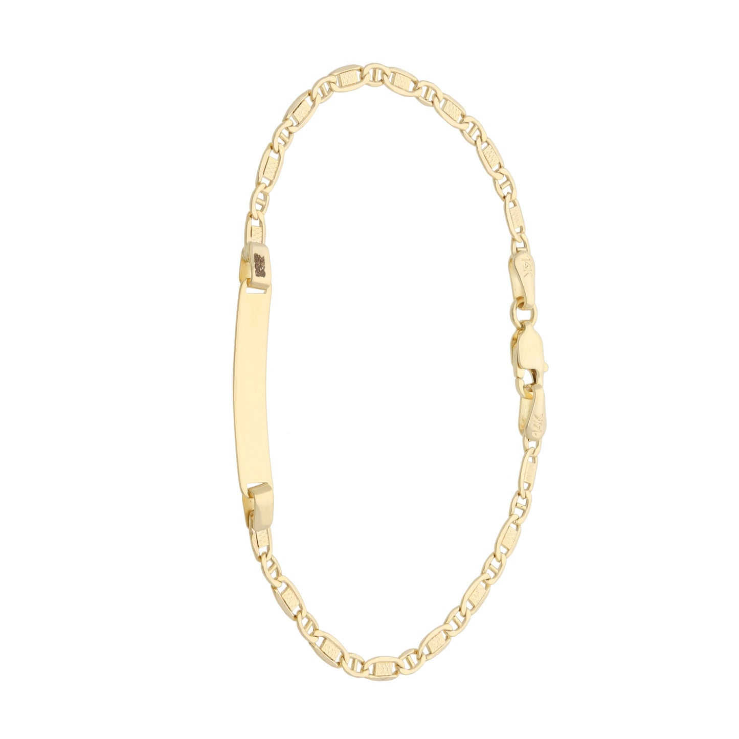 14ct Gold Fancy ID Kids Bracelet - 15cm