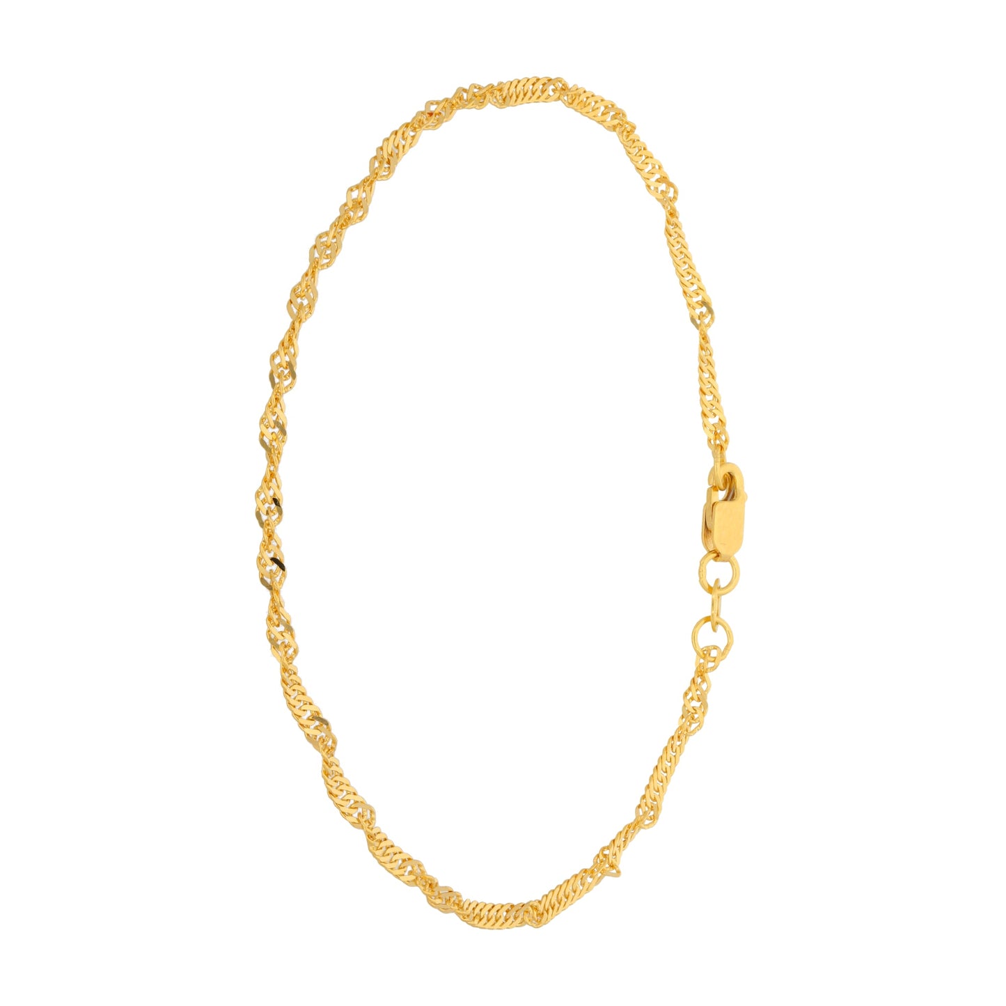 22ct Gold Plain Fancy Ripple Bracelet