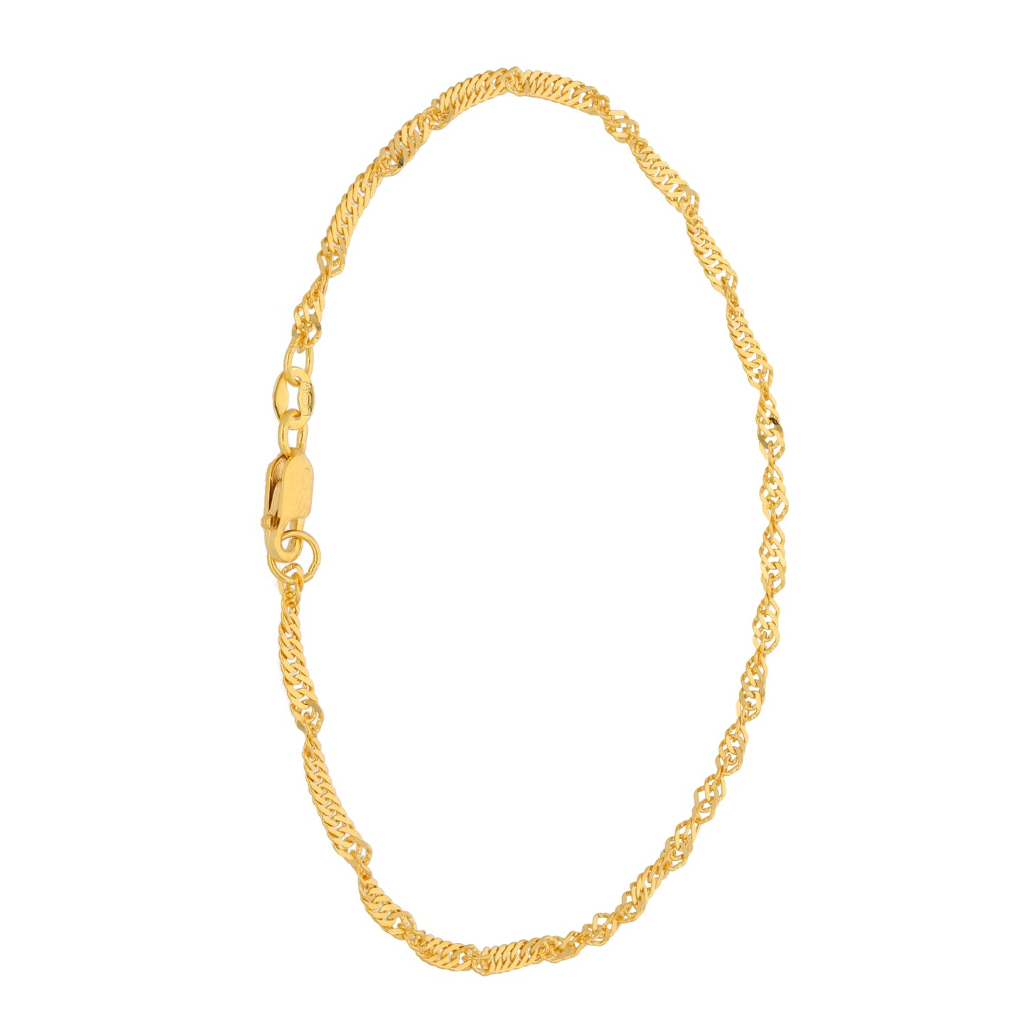 22ct Gold Plain Fancy Ripple Bracelet