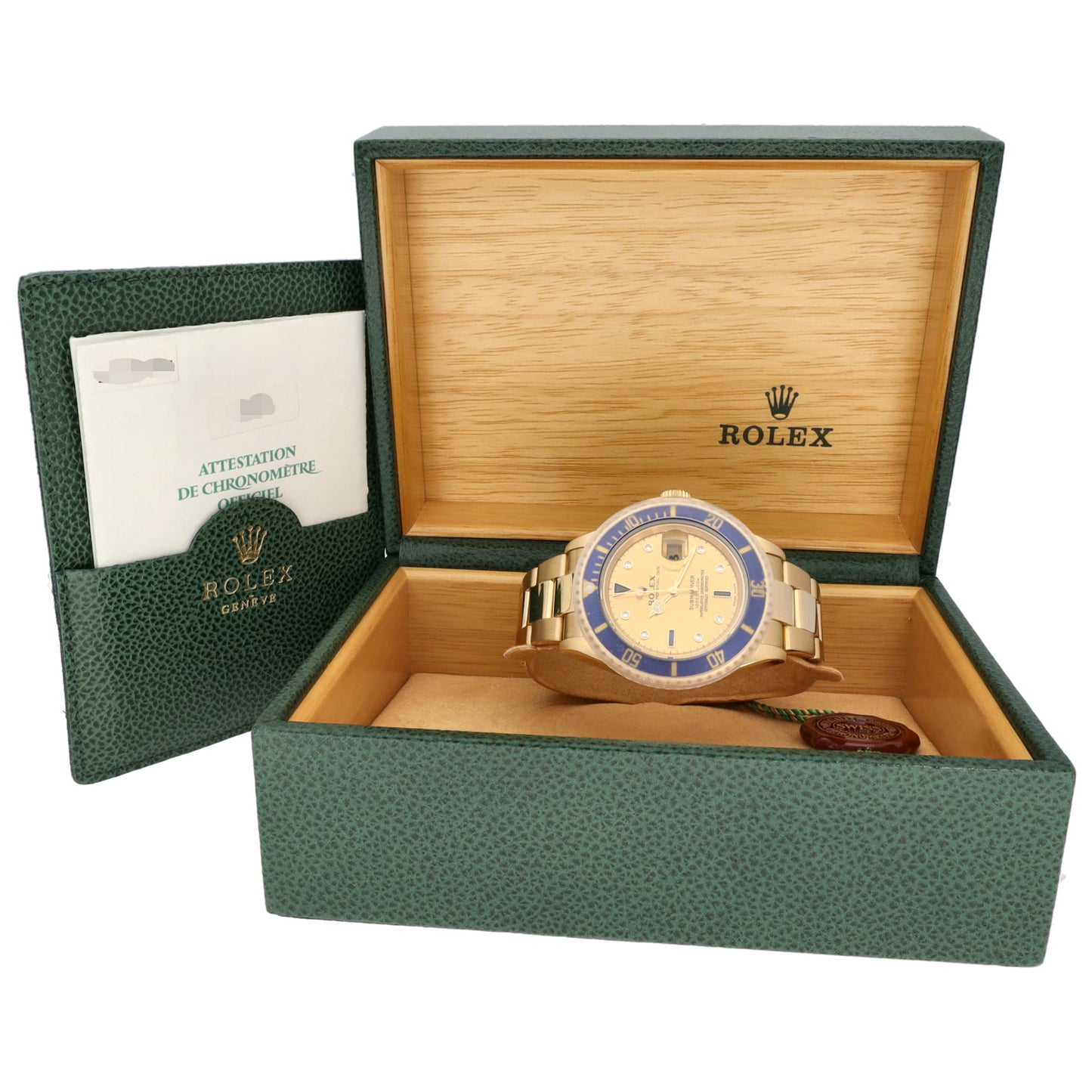 Rolex Submariner 16618 41mm Gold Mens Watch