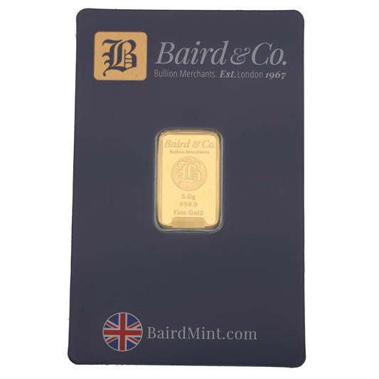 New 24ct 5g Gold Bar