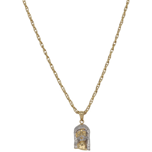 14ct Gold Jesus Pendant With Chain