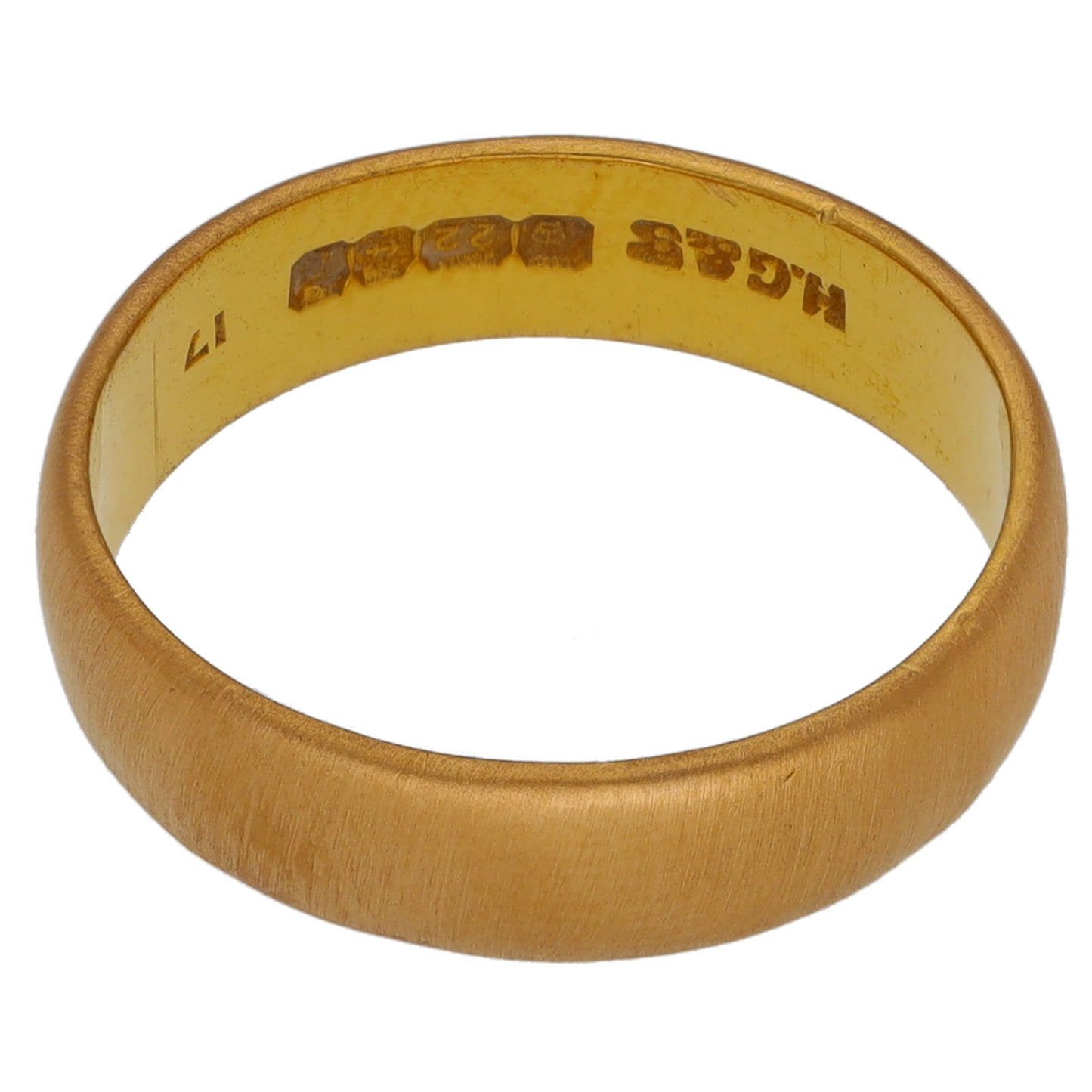 22ct Gold Plain Wedding Ring Size O