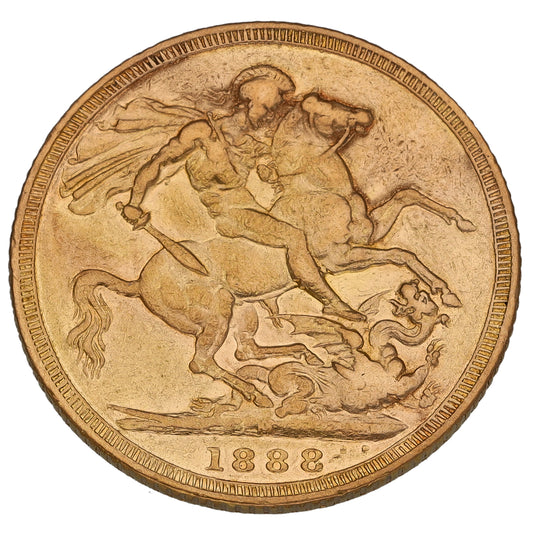 22ct Gold Queen Victoria Full Sovereign Coin 1888