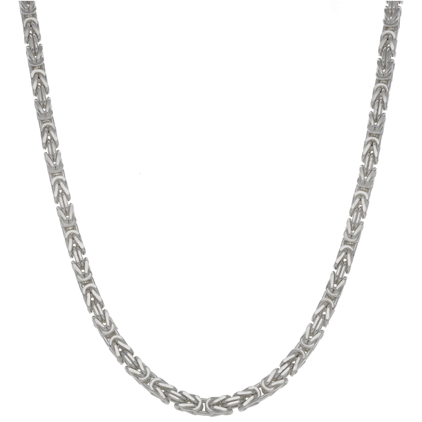 New Sterling Silver Byzantine Chain 22"