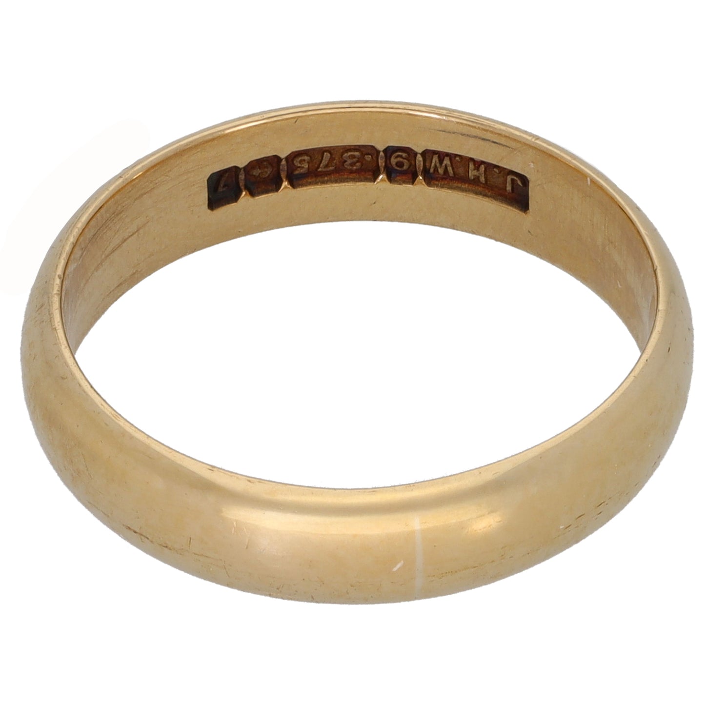 9ct Gold Plain Wedding Ring Size P