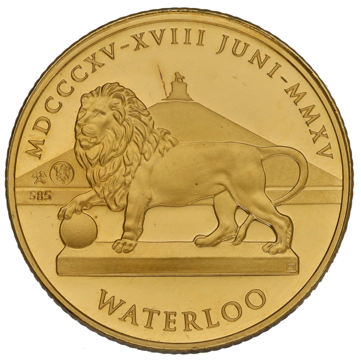 14ct Gold 200th Anniversary Of The Battle Of Waterloo Coin | H&T